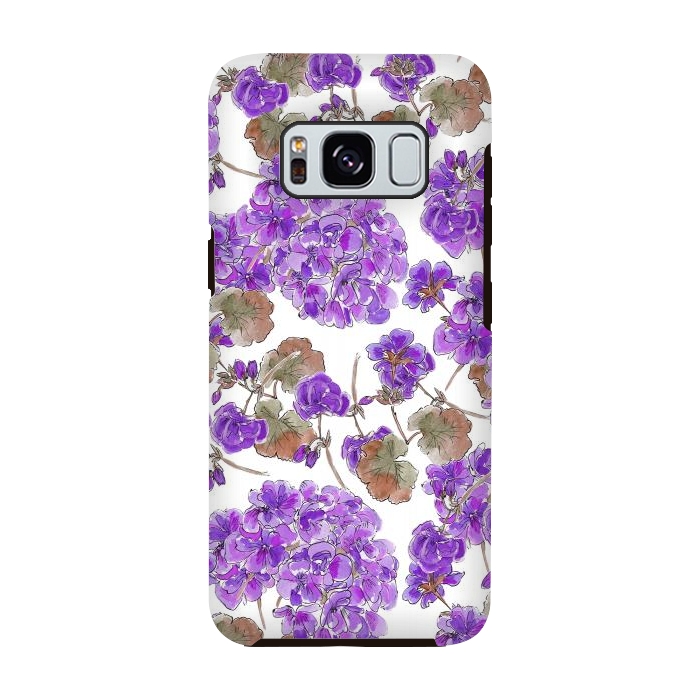 Galaxy S8 StrongFit Purple Geranium by Anis Illustration