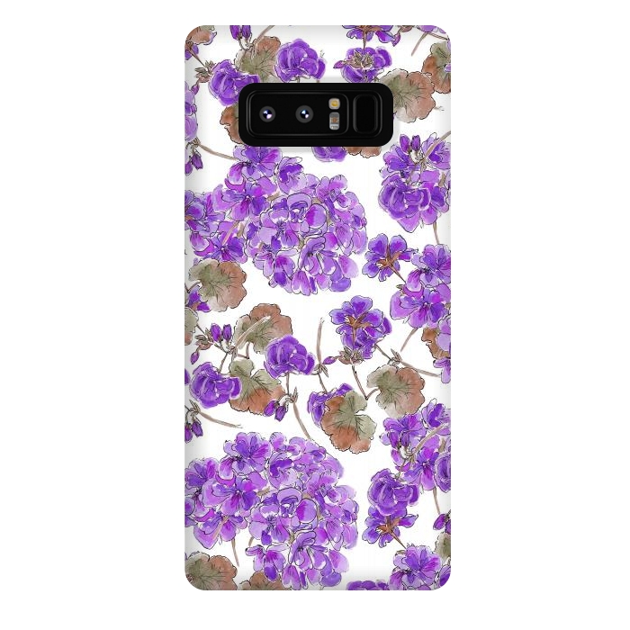 Galaxy Note 8 StrongFit Purple Geranium by Anis Illustration