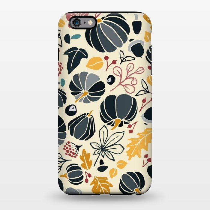 iPhone 6/6s plus StrongFit Fall Fruits in Navy and Yellow by Paula Ohreen