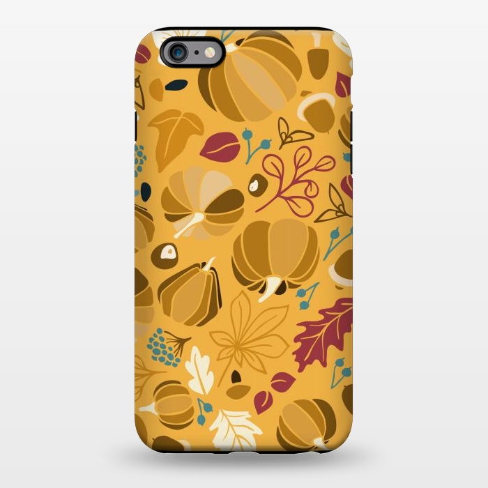 iPhone 6/6s plus StrongFit Fall Fruits in Mustard and Red by Paula Ohreen
