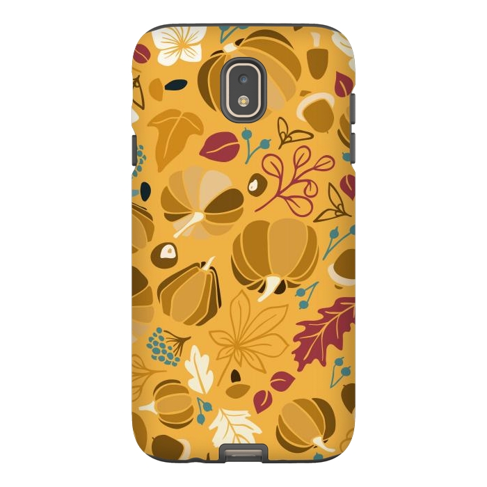 Galaxy J7 StrongFit Fall Fruits in Mustard and Red by Paula Ohreen