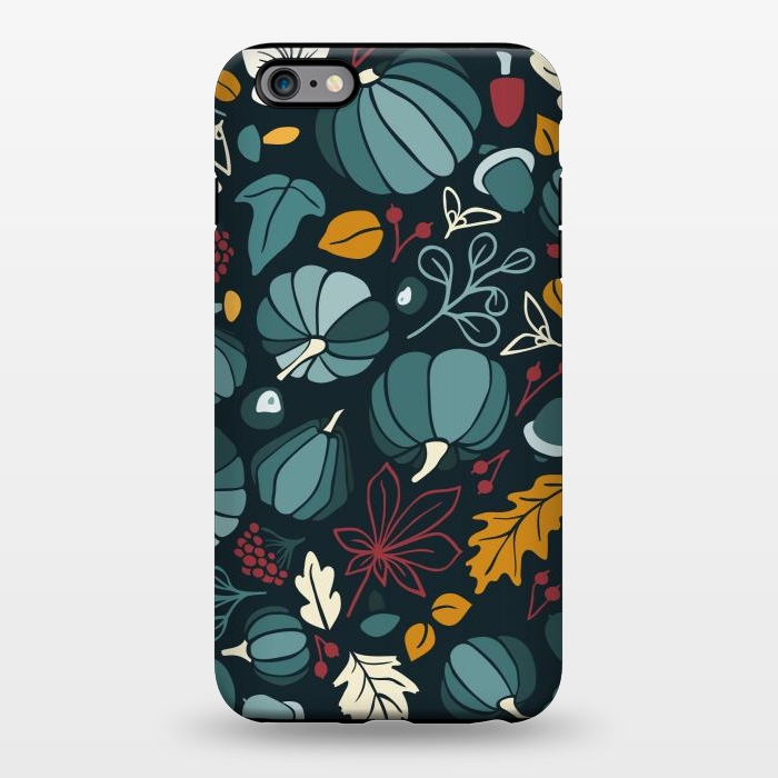 iPhone 6/6s plus StrongFit Fall Fruits in Navy and Red by Paula Ohreen