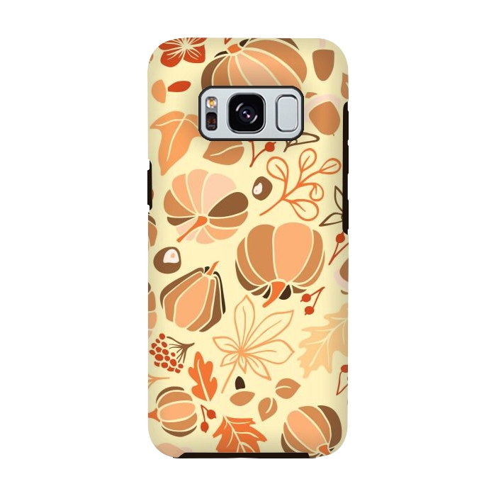 Galaxy S8 StrongFit Fall Fruits in Orange and Yellow by Paula Ohreen