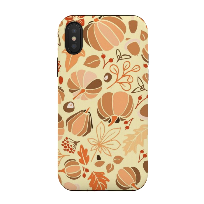 iPhone Xs / X StrongFit Fall Fruits in Orange and Yellow by Paula Ohreen