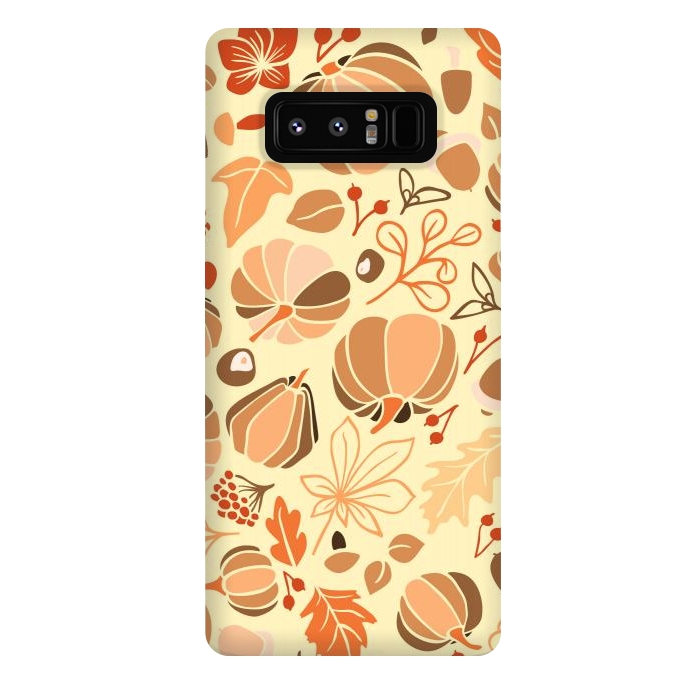 Galaxy Note 8 StrongFit Fall Fruits in Orange and Yellow by Paula Ohreen