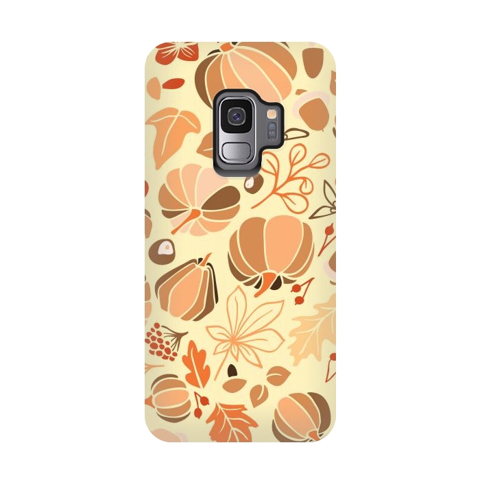 Galaxy S9 StrongFit Fall Fruits in Orange and Yellow by Paula Ohreen