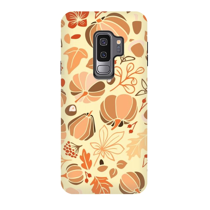 Galaxy S9 plus StrongFit Fall Fruits in Orange and Yellow by Paula Ohreen