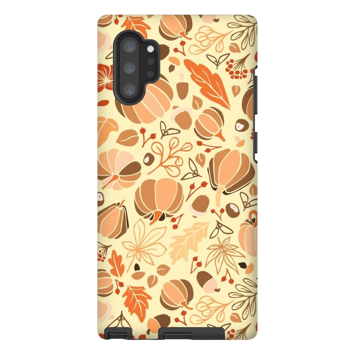 Galaxy Note 10 plus StrongFit Fall Fruits in Orange and Yellow by Paula Ohreen