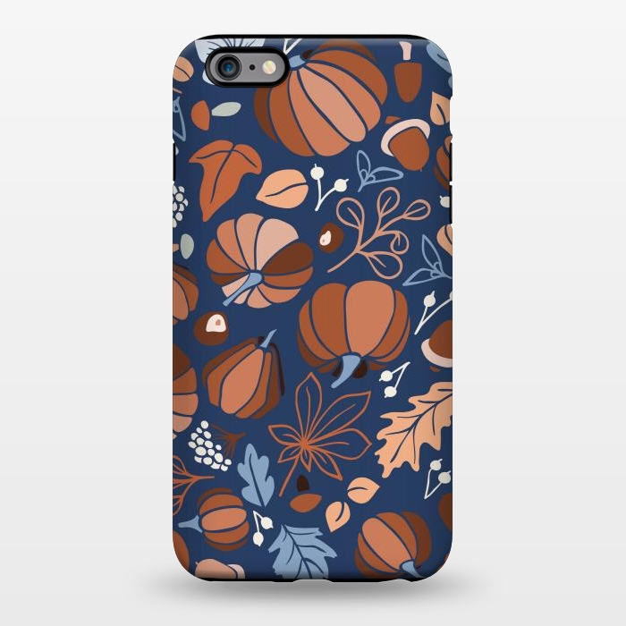 iPhone 6/6s plus StrongFit Fall Fruits in Navy and Orange by Paula Ohreen