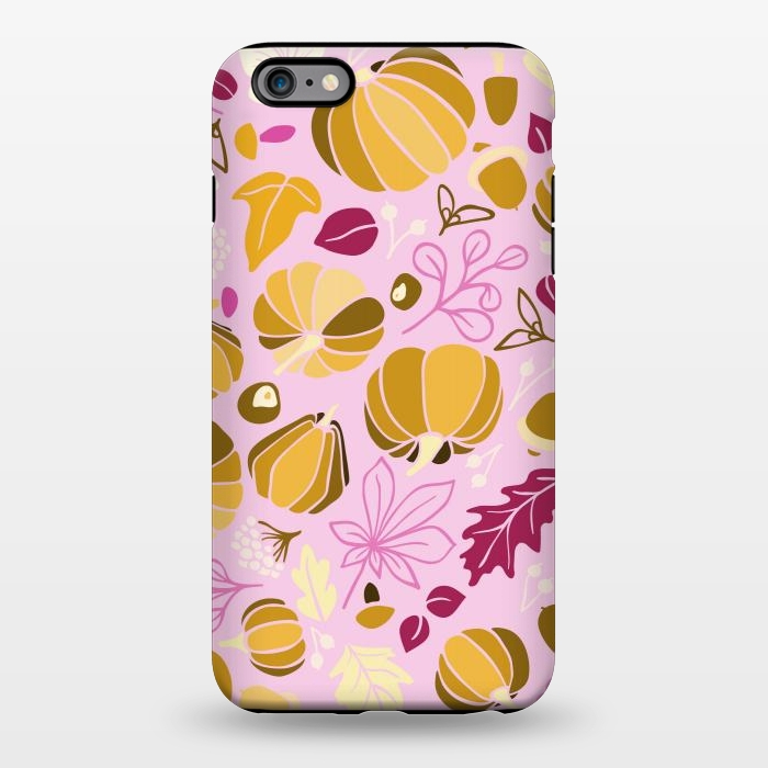 iPhone 6/6s plus StrongFit Fall Fruits in Pink and Orange by Paula Ohreen