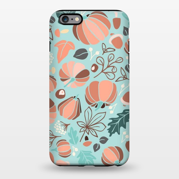 iPhone 6/6s plus StrongFit Fall Fruits in Mint and Orange by Paula Ohreen