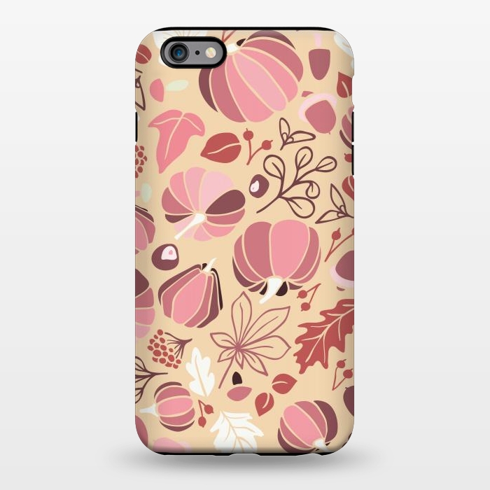 iPhone 6/6s plus StrongFit Fall Fruits in Cream and Pink by Paula Ohreen