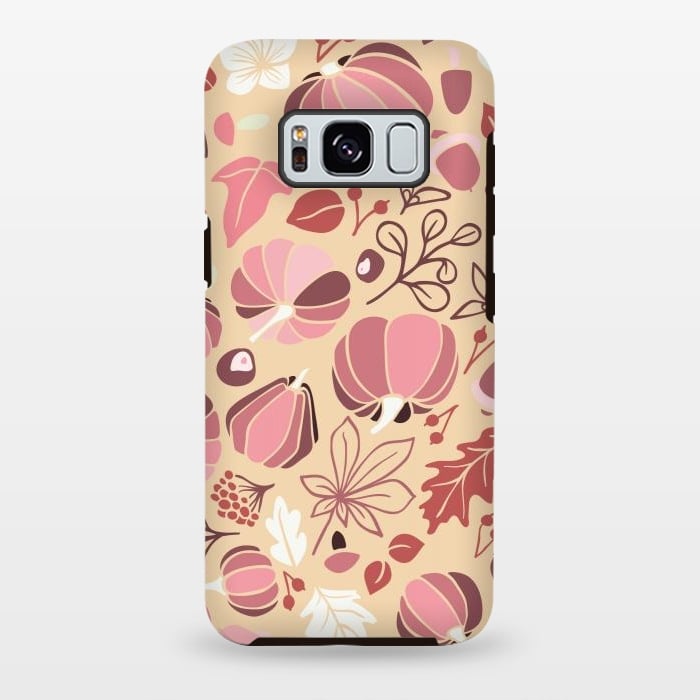 Galaxy S8 plus StrongFit Fall Fruits in Cream and Pink by Paula Ohreen
