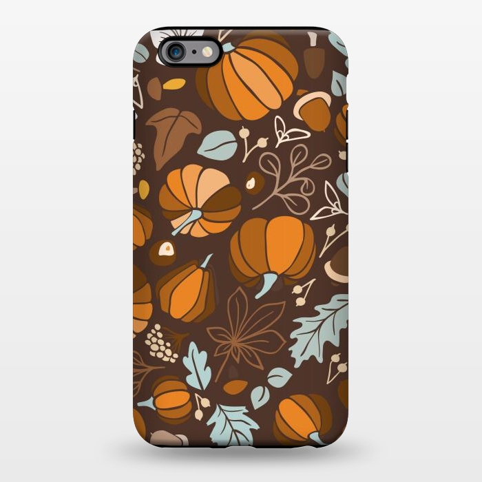 iPhone 6/6s plus StrongFit Fall Fruits in Brown and Mustard by Paula Ohreen