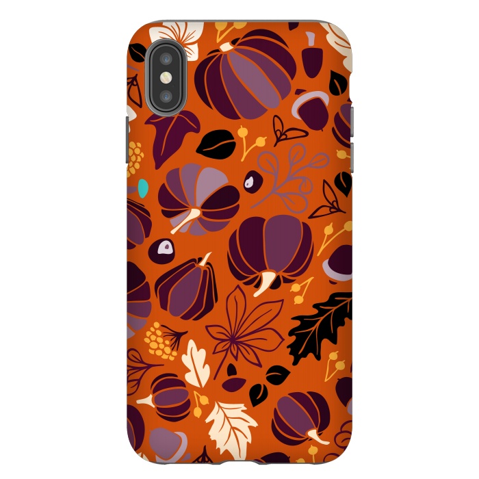 iPhone Xs Max StrongFit Fall Fruits in Orange and Purple by Paula Ohreen