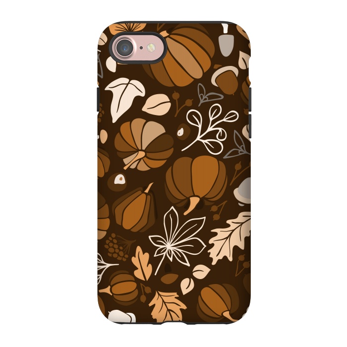 iPhone 7 StrongFit Fall Fruits in Brown and Beige by Paula Ohreen