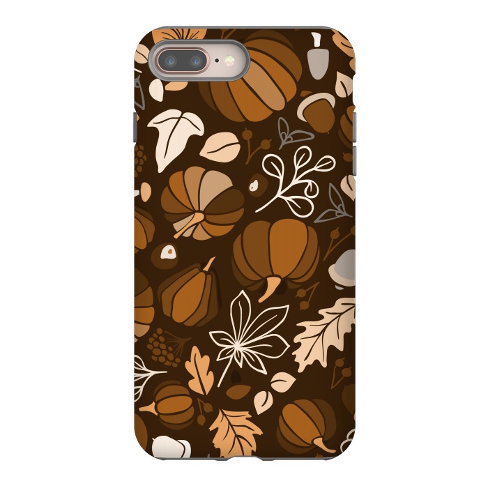 iPhone 7 plus StrongFit Fall Fruits in Brown and Beige by Paula Ohreen