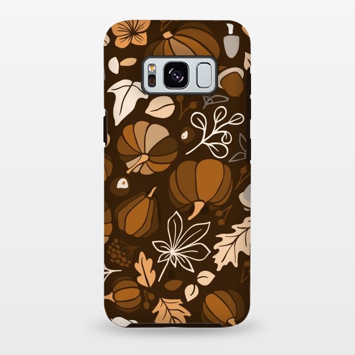 Galaxy S8 plus StrongFit Fall Fruits in Brown and Beige by Paula Ohreen
