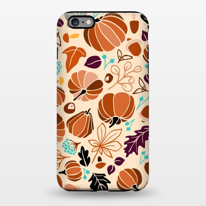 iPhone 6/6s plus StrongFit Fall Fruits in Cream and Orange by Paula Ohreen