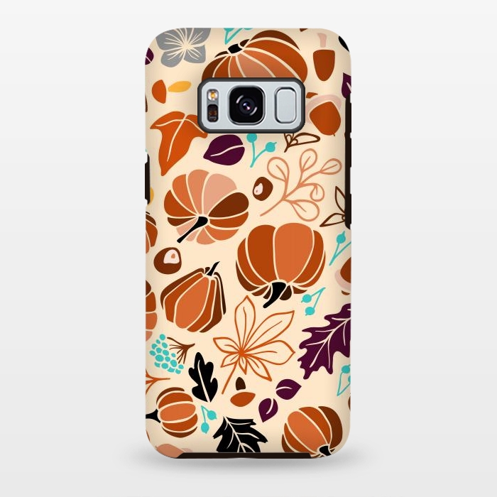 Galaxy S8 plus StrongFit Fall Fruits in Cream and Orange by Paula Ohreen