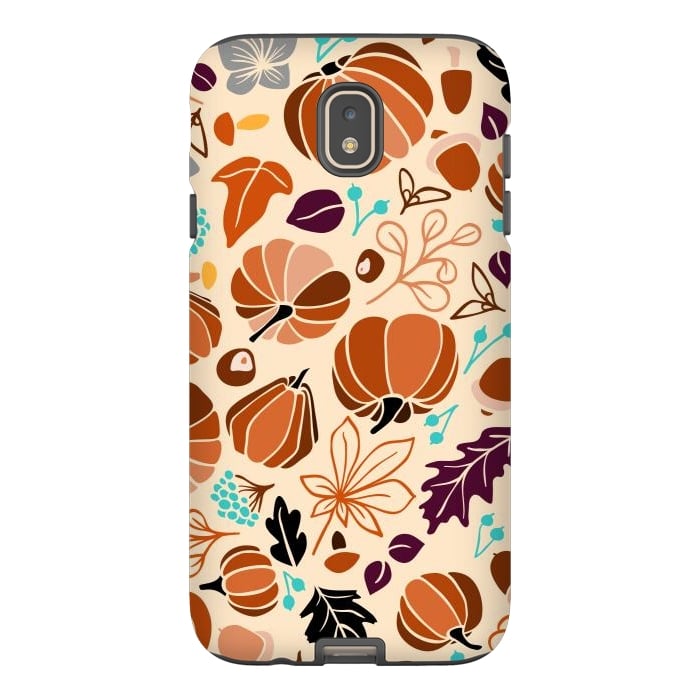 Galaxy J7 StrongFit Fall Fruits in Cream and Orange by Paula Ohreen