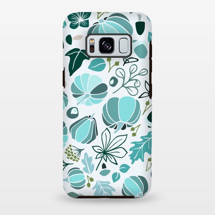 Galaxy S8 plus StrongFit Fall Fruits in Blue and Green by Paula Ohreen