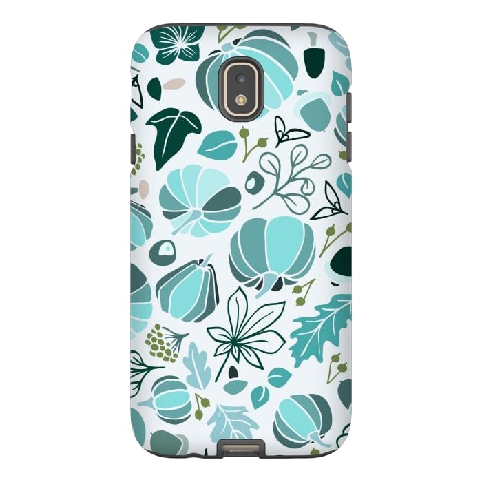 Galaxy J7 StrongFit Fall Fruits in Blue and Green by Paula Ohreen