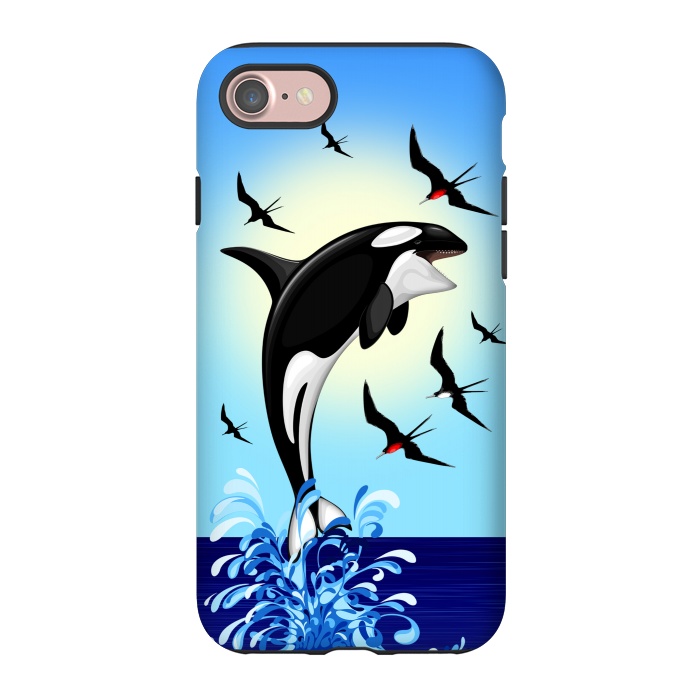 iPhone 7 StrongFit Orca Killer Whale jumping out of Ocean by BluedarkArt