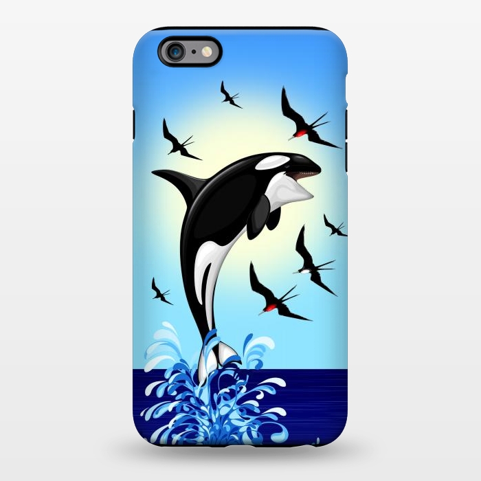 iPhone 6/6s plus StrongFit Orca Killer Whale jumping out of Ocean by BluedarkArt