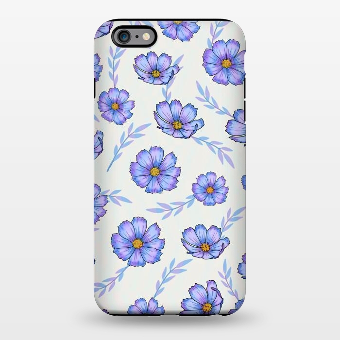 iPhone 6/6s plus StrongFit Purple blue flowers by Jms
