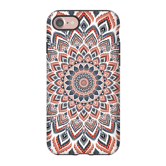 iPhone 7 StrongFit Blue red mandala by Jms