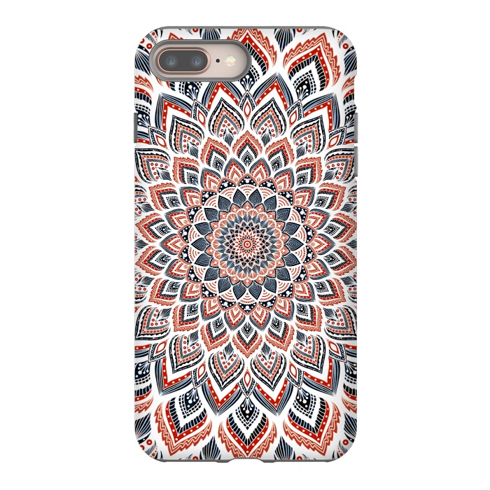 iPhone 7 plus StrongFit Blue red mandala by Jms