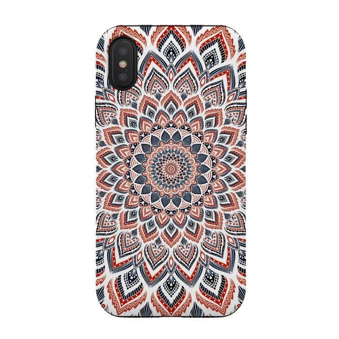 iPhone Xs / X StrongFit Blue red mandala by Jms