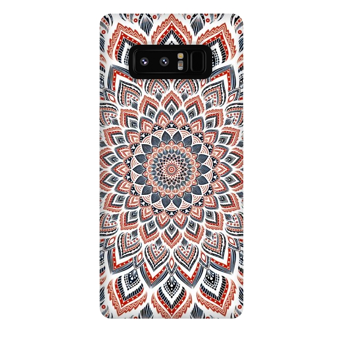 Galaxy Note 8 StrongFit Blue red mandala by Jms