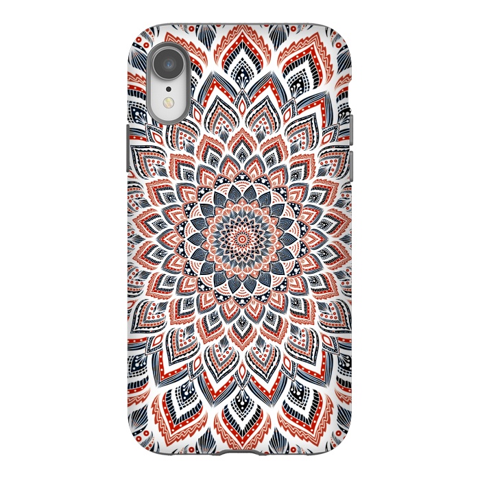 iPhone Xr StrongFit Blue red mandala by Jms