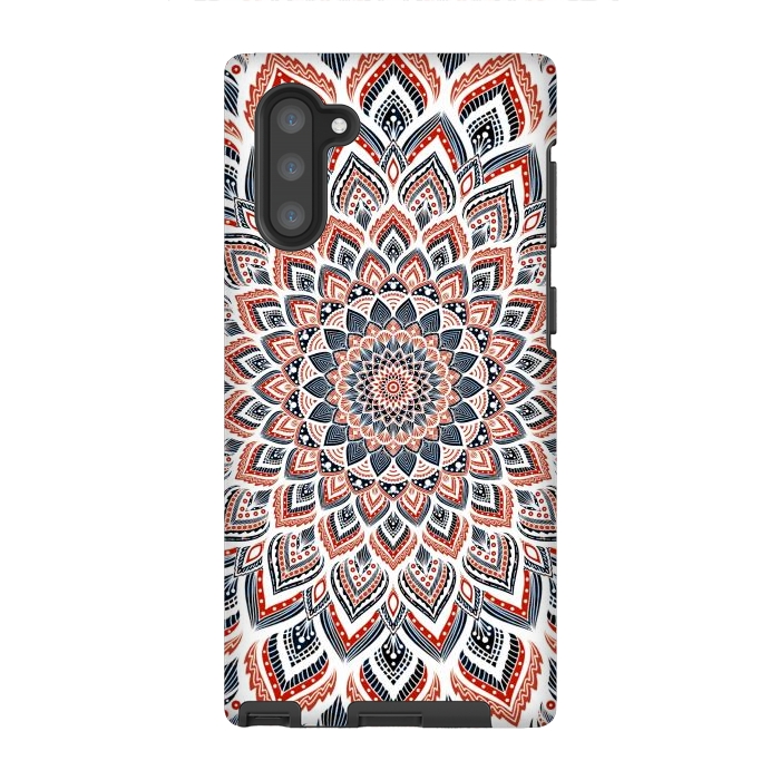 Galaxy Note 10 StrongFit Blue red mandala by Jms
