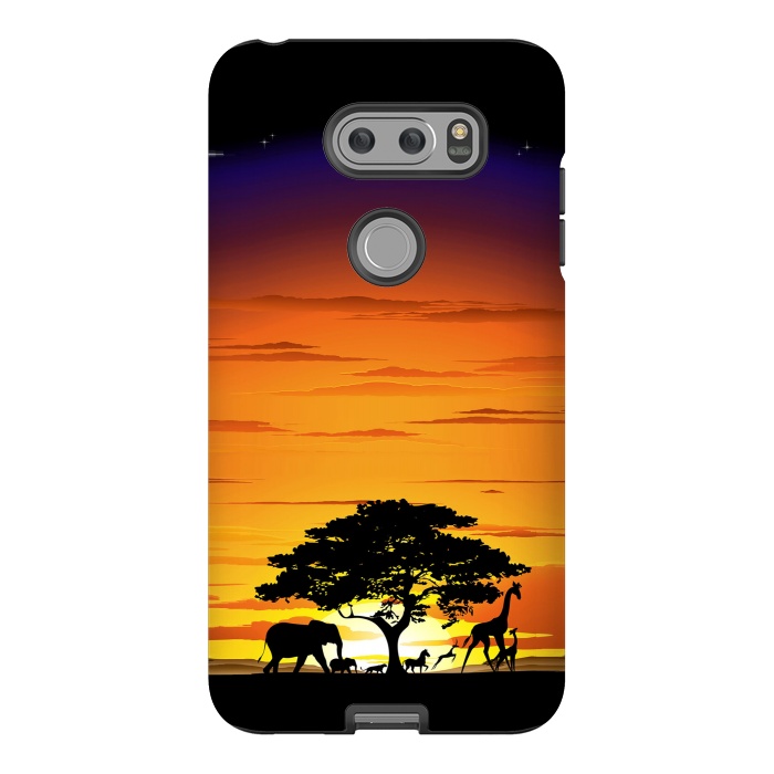 V30 StrongFit Wild Animals on African Savanna Sunset  by BluedarkArt