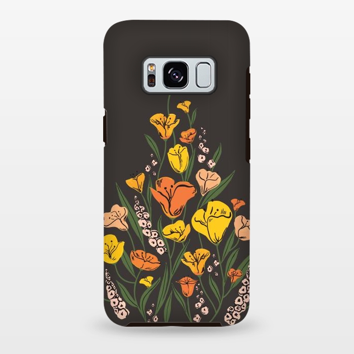Galaxy S8 plus StrongFit Wild Poppies by Melissa Lee