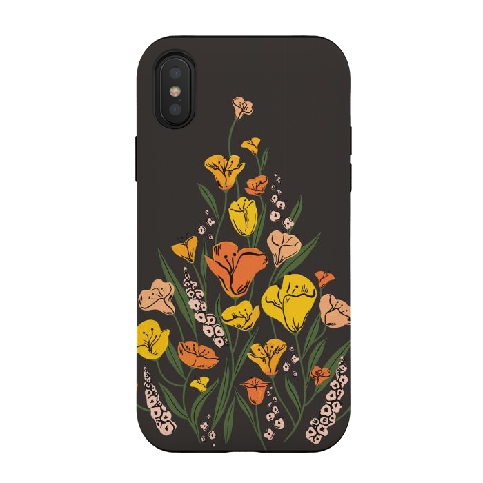 iPhone Xs / X StrongFit Wild Poppies by Melissa Lee