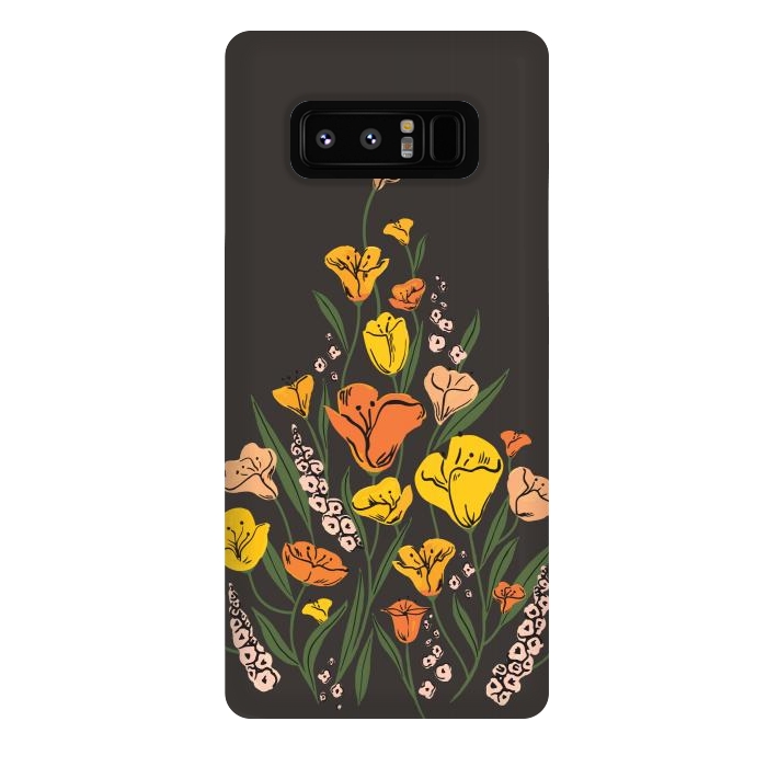 Galaxy Note 8 StrongFit Wild Poppies by Melissa Lee