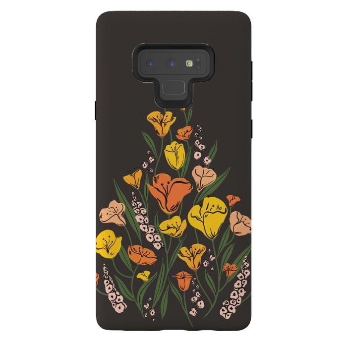 Galaxy Note 9 StrongFit Wild Poppies by Melissa Lee