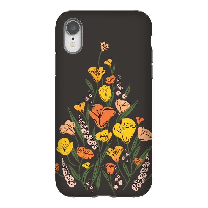 iPhone Xr StrongFit Wild Poppies by Melissa Lee