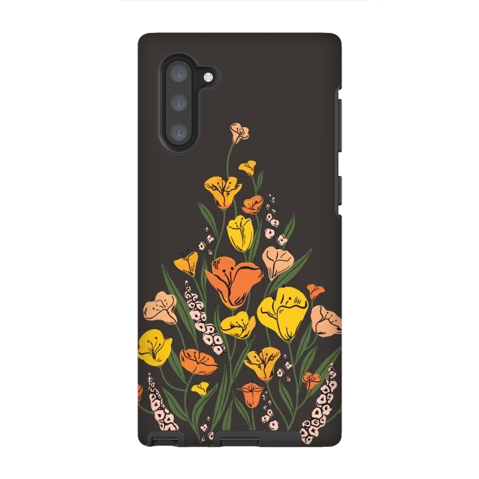 Galaxy Note 10 StrongFit Wild Poppies by Melissa Lee