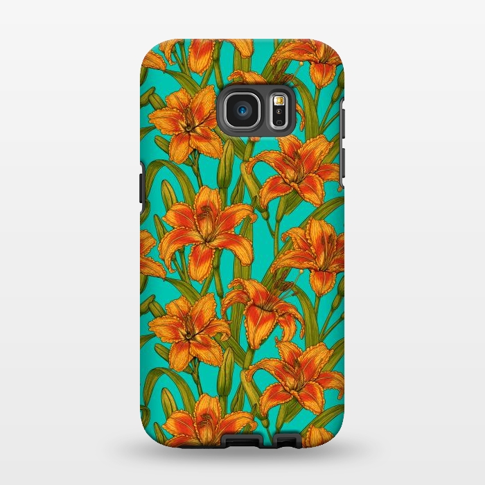 Galaxy S7 EDGE StrongFit Tawny daylily flowers  by Katerina Kirilova