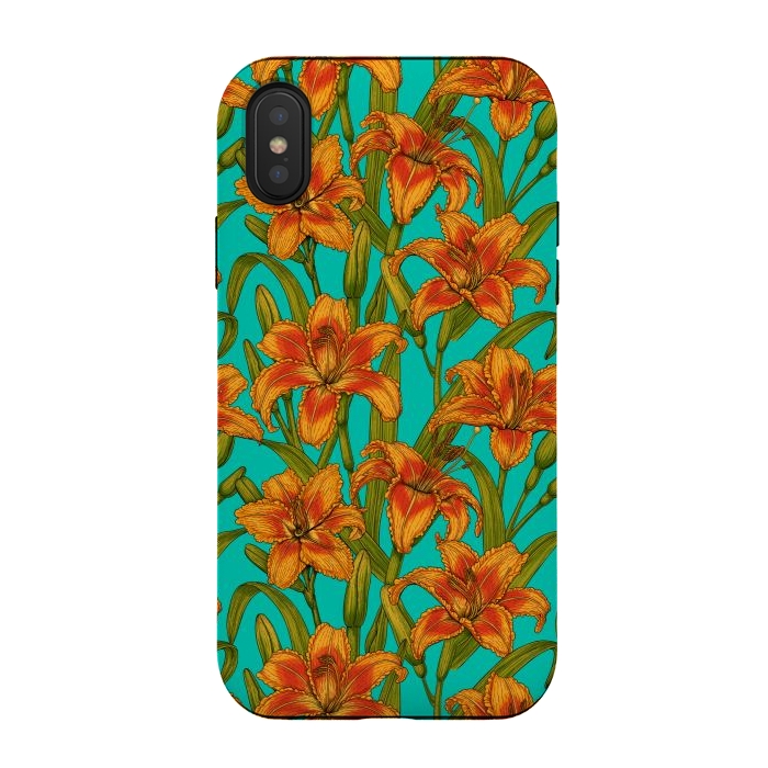 iPhone Xs / X StrongFit Tawny daylily flowers  by Katerina Kirilova