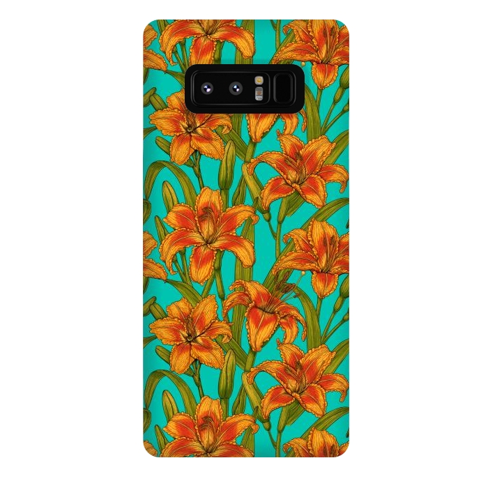 Galaxy Note 8 StrongFit Tawny daylily flowers  by Katerina Kirilova