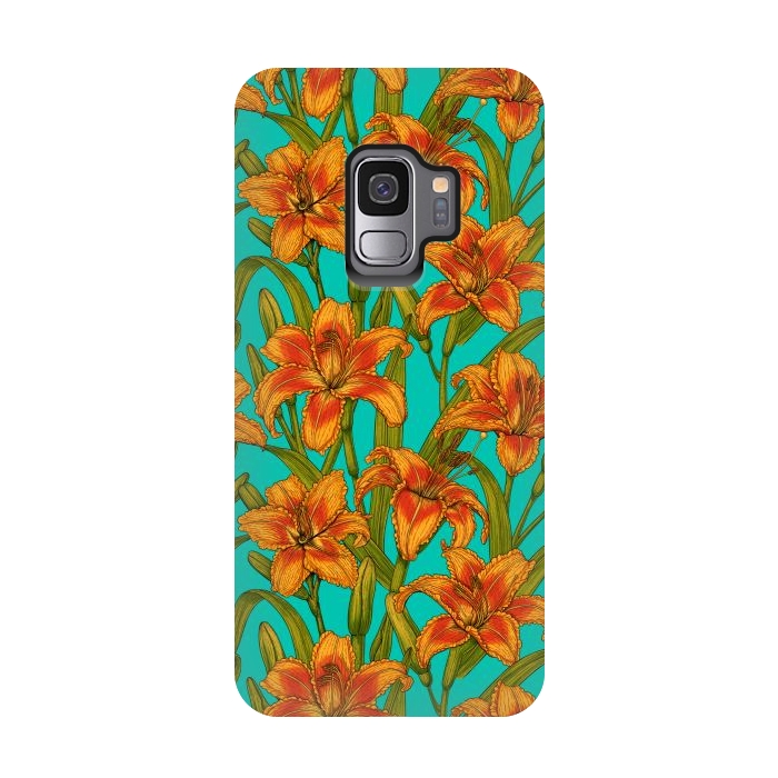 Galaxy S9 StrongFit Tawny daylily flowers  by Katerina Kirilova