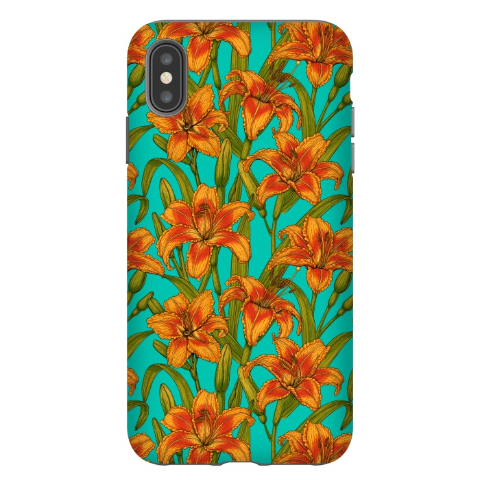 iPhone Xs Max StrongFit Tawny daylily flowers  by Katerina Kirilova