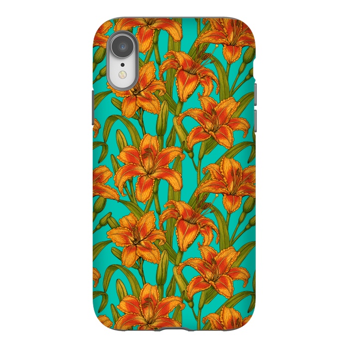 iPhone Xr StrongFit Tawny daylily flowers  by Katerina Kirilova