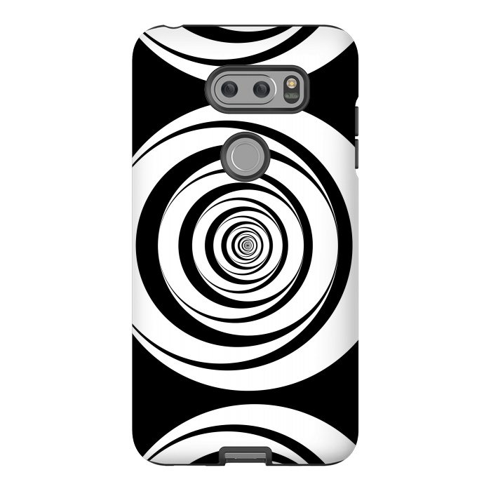V30 StrongFit Concentric Circles Pop-Art Black White 2 by Andrea Haase